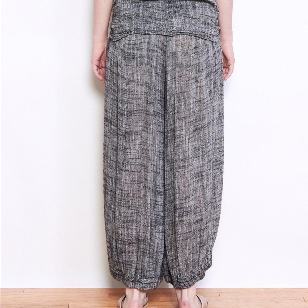 Black crane bud pant pepper medium linen bulb balloon Lana - Picture 2 of 6